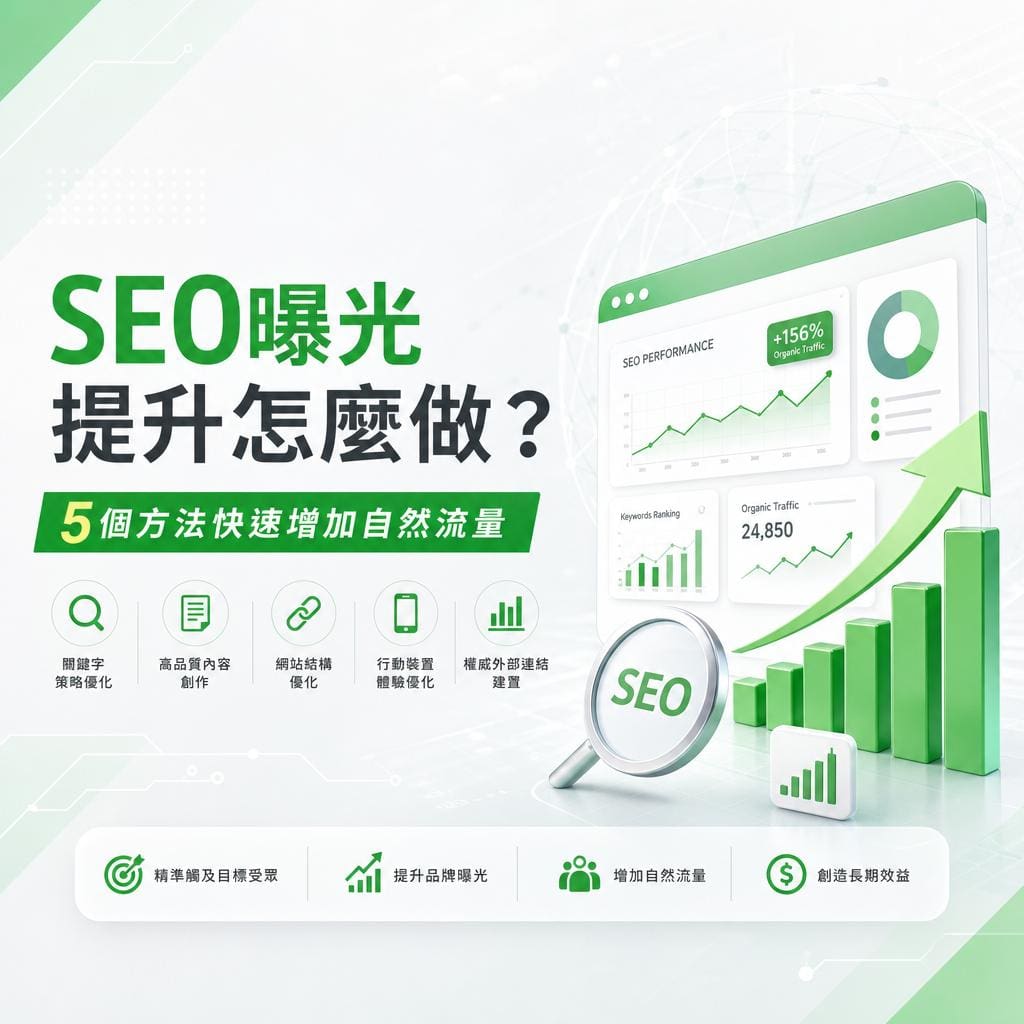 seo曝光提升怎麼做？5個方法快速增加自然流量